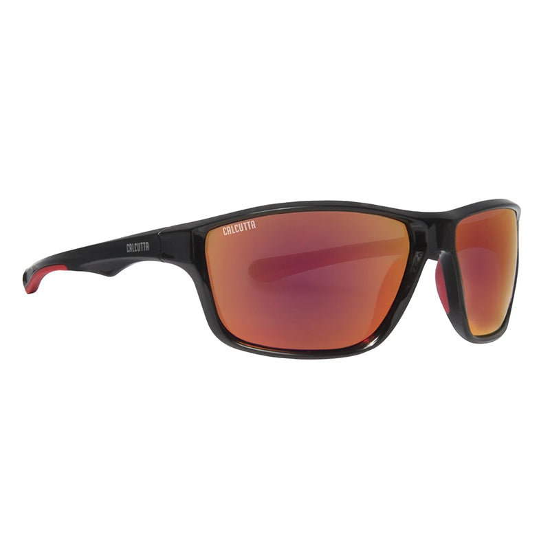 Calcutta Polorized Kotor Sunglass Shiny Black/Org Fire Mir
