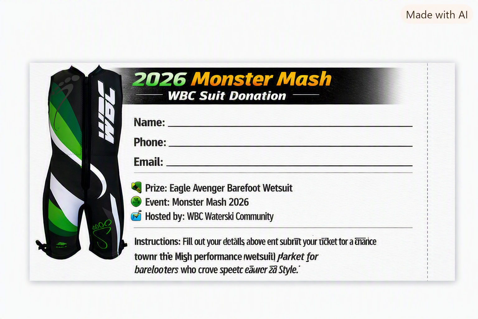 2026 Monster Mash/Worlds Team WBC Suit Donation
