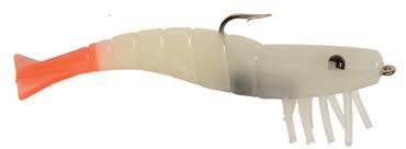 DOA Shrimp Spare Parts 9Pk 3In Glow/Fire Tail