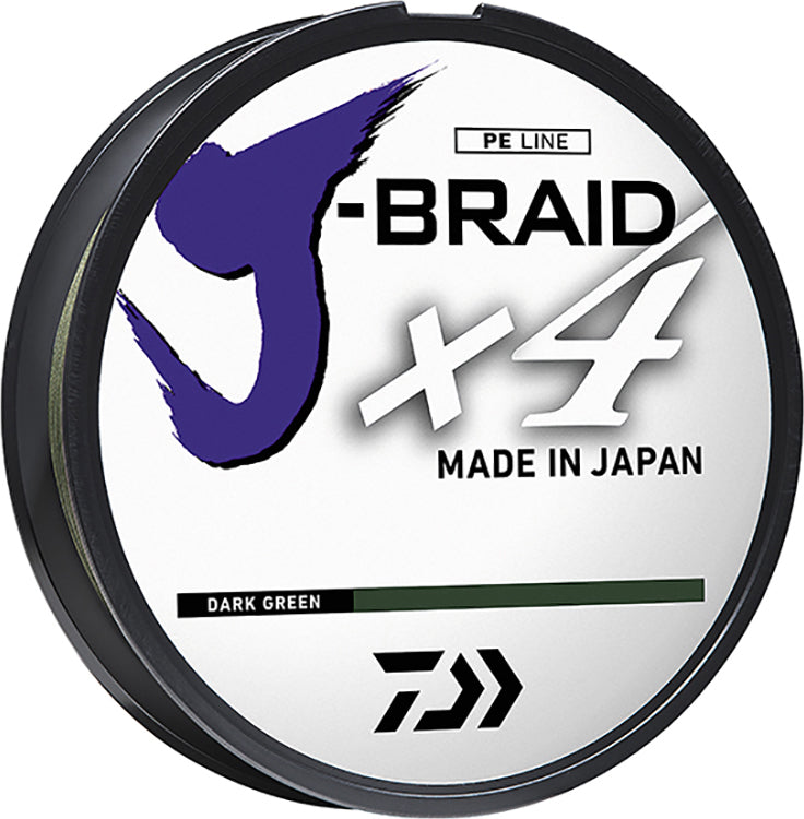 Daiwa J-Braid X4 Line Dark Green 15Lb 300Yd