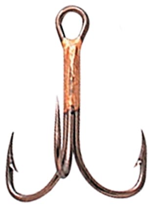 Eagle Claw Treble Hook Bronze Sz1 5Pk
