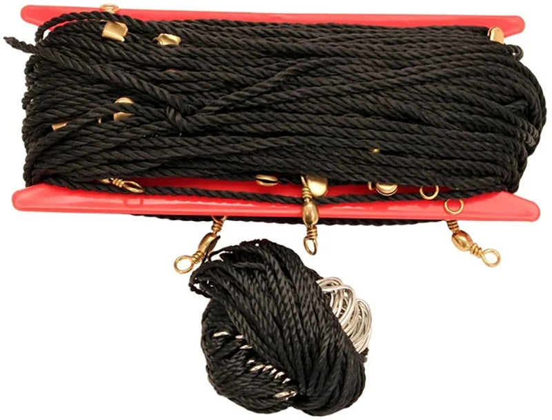 Eagle Claw Nylon Floating Trotline 120Ft W/25 Swivels-Hooks
