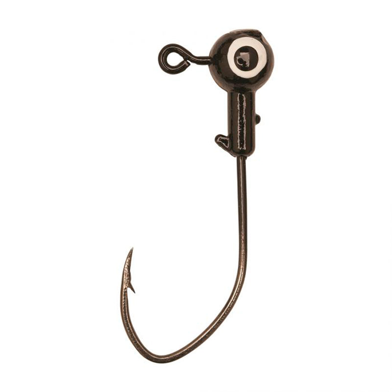 Eagle Claw Ball Pro-V Jighead Black 1/8Oz 10Pk