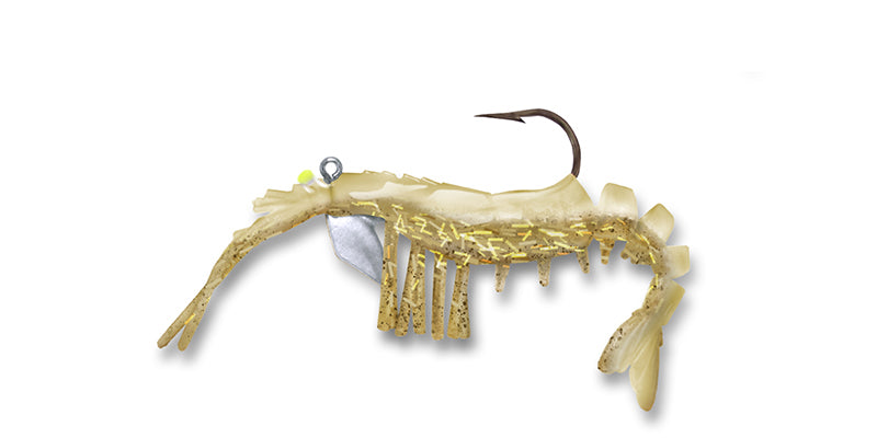Vudu Shrimp 3.25In 1/4Oz 2Pk Bone/Go