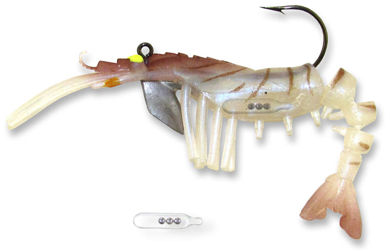 Vudu Rattler Shrimp 3.5In 1/4Oz 2Pk Natural