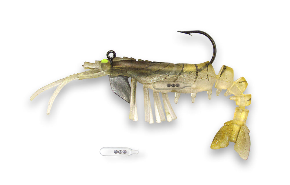 Vudu Rattler Shrimp 3.5In 1/4Oz 2Pk Gold