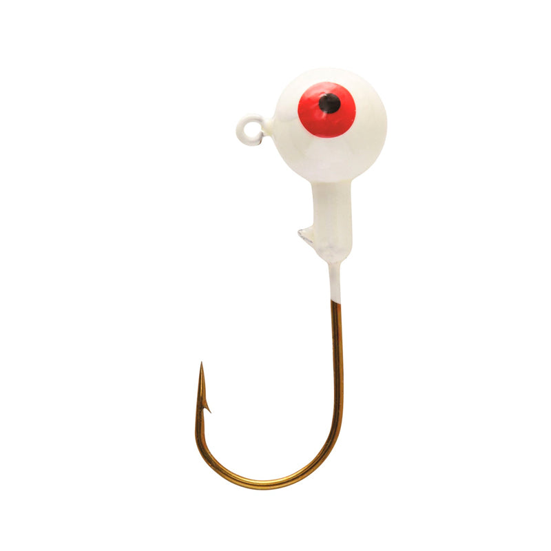 Eagle Claw Ball Jighead White 1/8Oz 10Pk