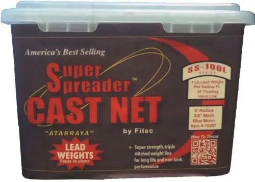 Fi Tec Ss100L Mono Cast Net 6Ft 3/8In Blue Mesh