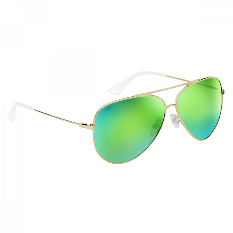 Flying Fisherman Plrzd Crew Sunglass Gold Amber/Green Mirror