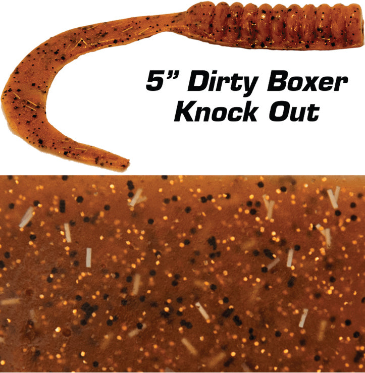 Fishbites Dirty Boxer Curl Tail 5In 6Pk Knock Out