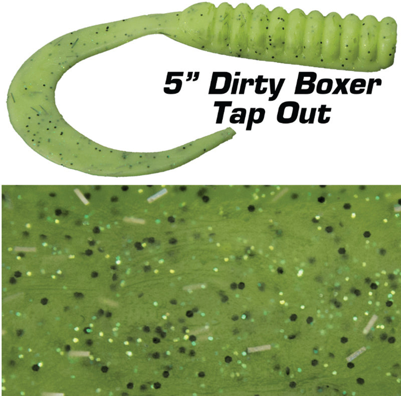 Fishbites Dirty Boxer Curl Tail 5In 6Pk Tap Out