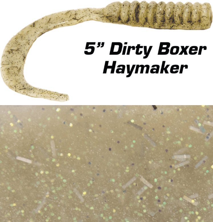 Fishbites Dirty Boxer Curl Tail 5In 6Pk Haymaker