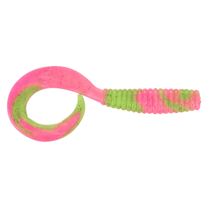 Fishbites Curltail Grub 6In 4Pk Electric Chicken