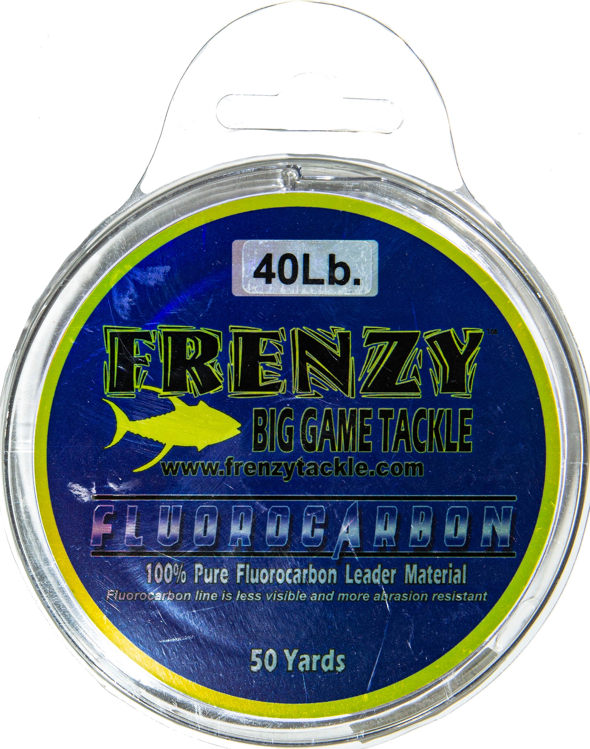 Frenzy Big Game Fluorocarbon Leader 50Yd 40Lb Clear