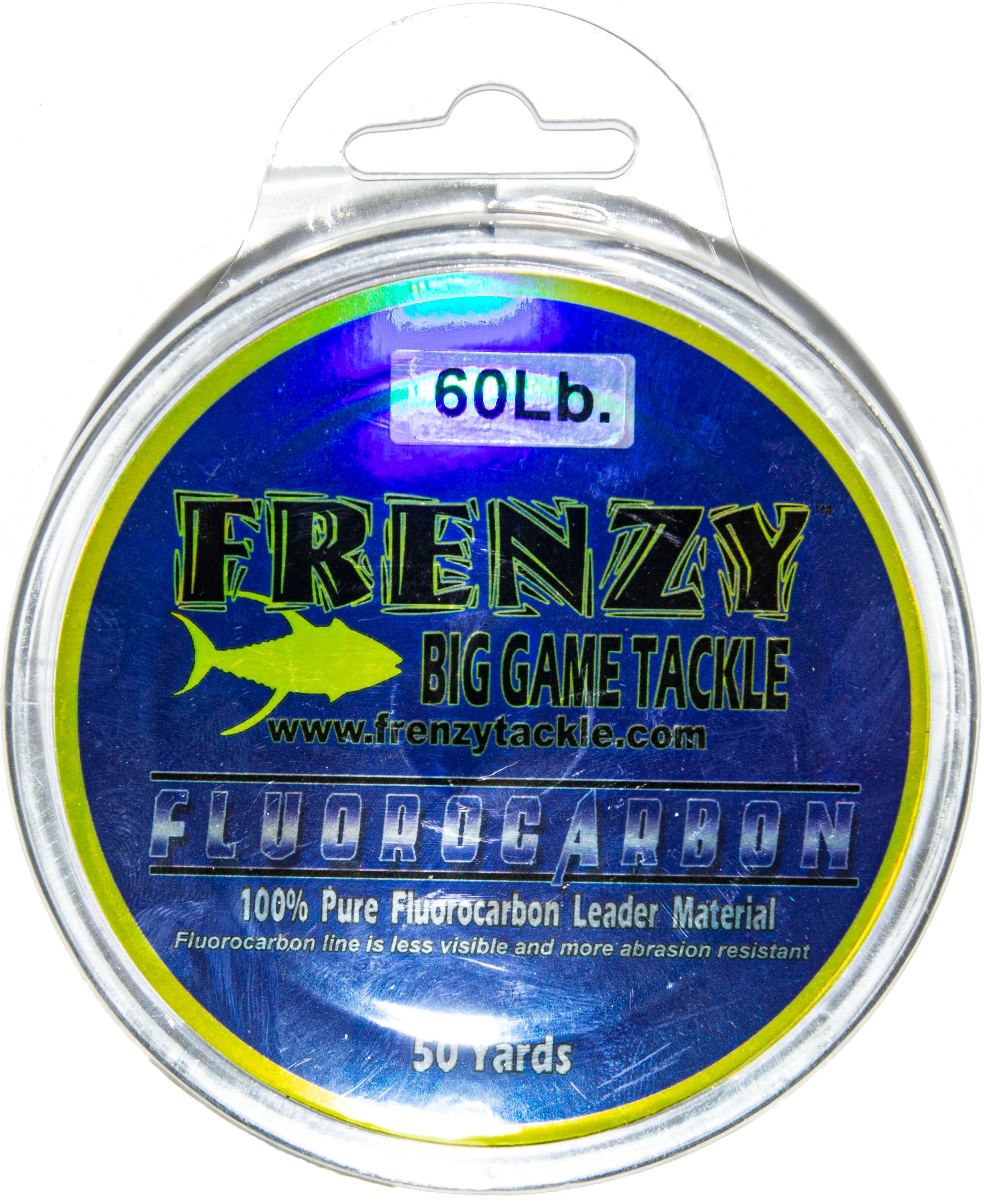 Frenzy Big Game Fluorocarbon Leader 50Yd 60Lb Clear