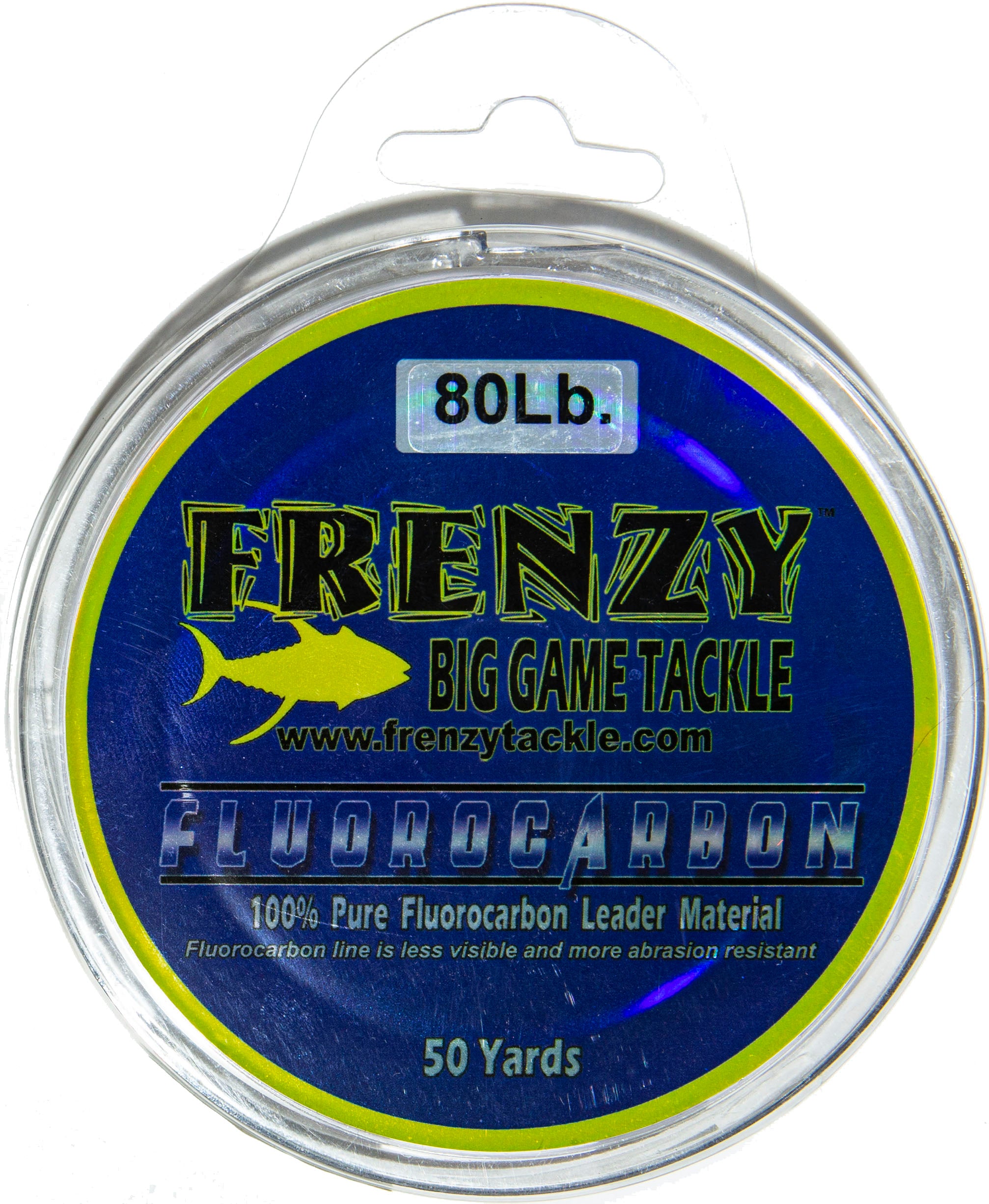 Frenzy Big Game Fluorocarbon Leader 50Yd 80Lb Clear