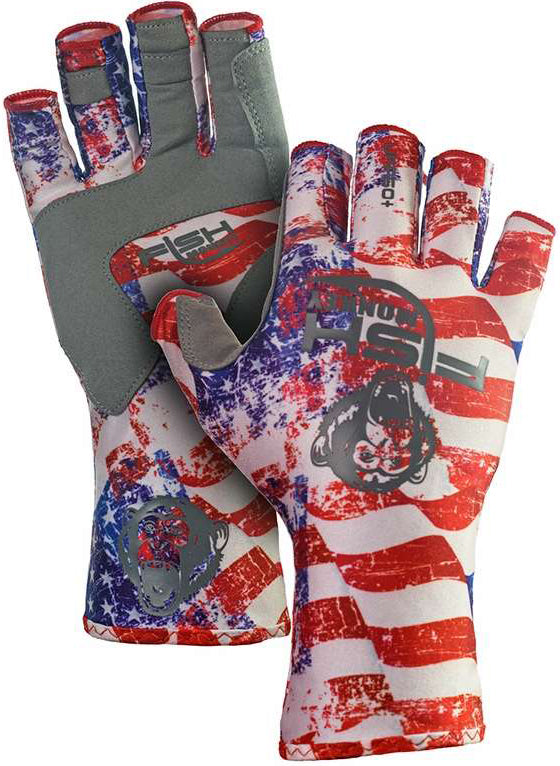 Fish Monkey 1/2 Finger Guide Glove Americana Medium