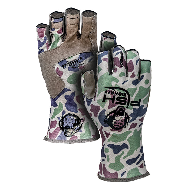 Fish Monkey 1/2 Finger Guide Glove Old School Beige