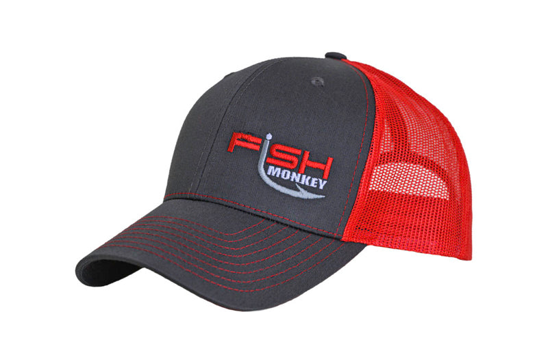 Fish Monkey Fish Monkey Meshback Cap Osfm Charcoal/Red