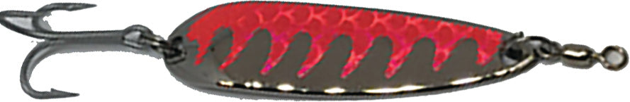 Gator Lures Casting Spoon 1Oz Chrome Pink Tape