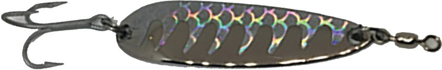 Gator Lures Casting Spoon 1Oz Chrome Silver Tape