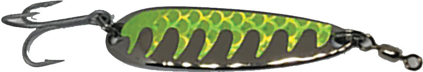 Gator Lures Casting Spoon 2Oz Chrome Chart Tape