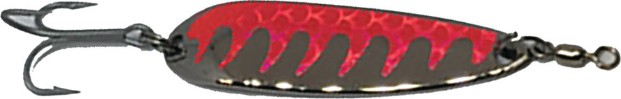 Gator Lures Casting Spoon 2Oz Chrome Pink Tape