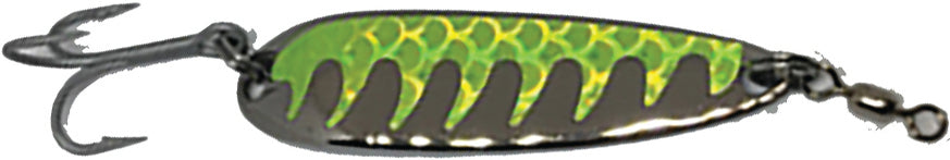 Gator Lures Casting Spoon 3Oz Chrome Chart Tape