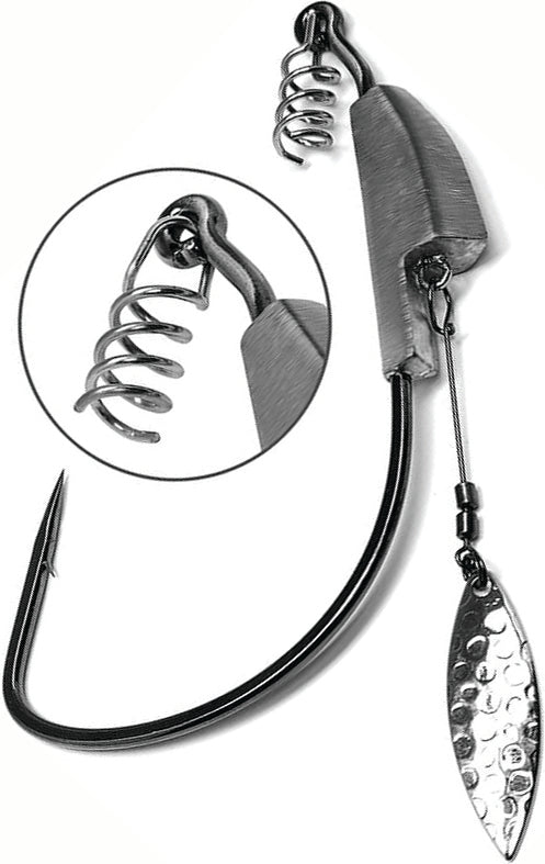 Gamakatsu Springlock Spinner Hook Black 3/0 3/16Oz 1Pk