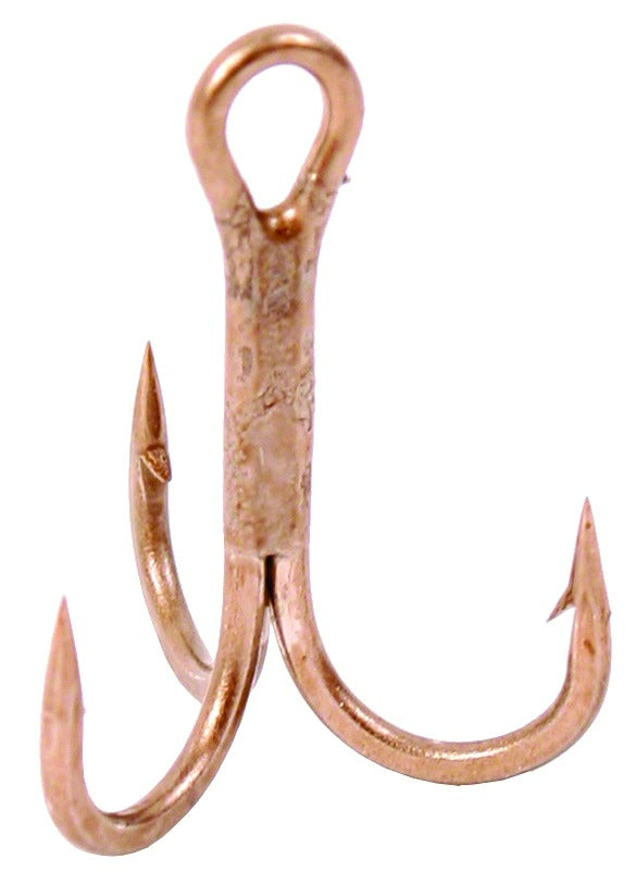 Gamakatsu Round Bend Treble Hook Bronze Sz4 11Pk