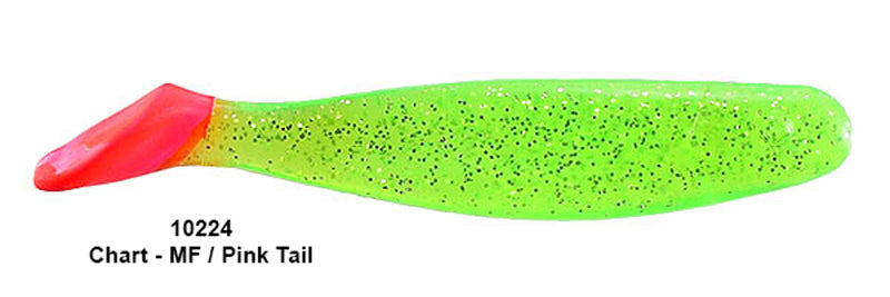 Hogie Major Minnows 4In 10Pk Chart/Flk/Pink