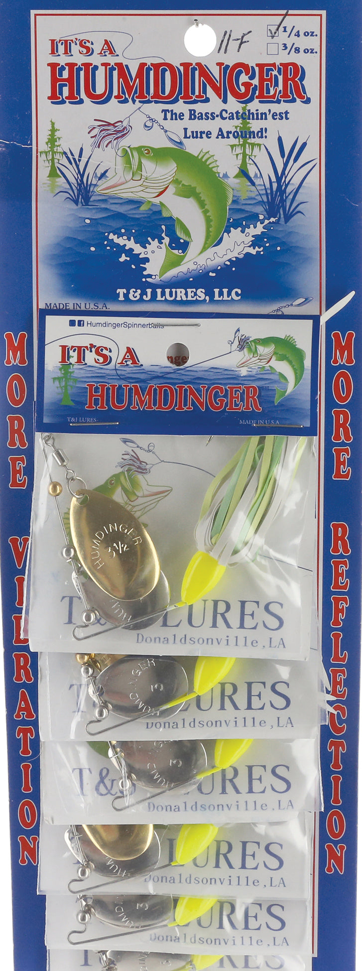 Humdinger Spinner Bait-Colo/Indi 1/4Oz Sg-Flo Green Craw