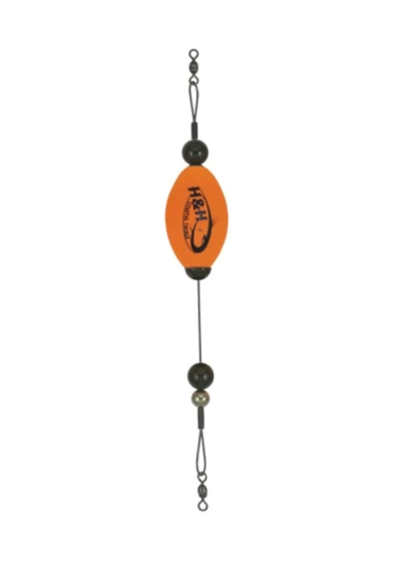 H & H Big Balling Oval Float 2.5In Orange
