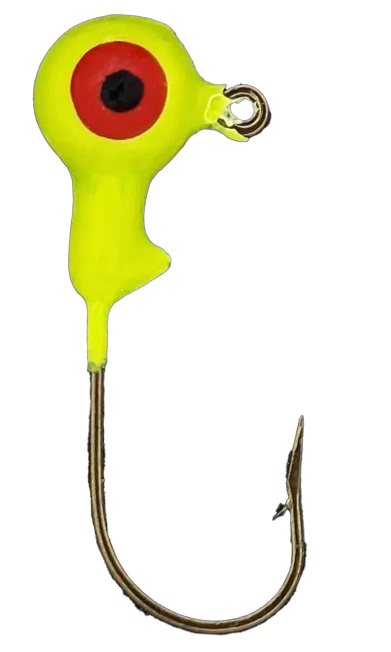 Head Hunter Round Jig Head 1/24Oz 25Pk Chartreuse