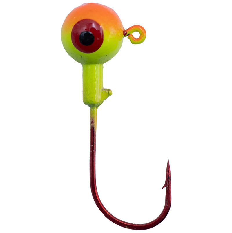 Head Hunter Round Jig Head 1/24Oz 25Pk Chart/Org