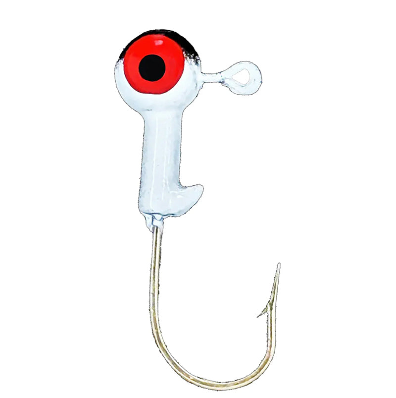 Head Hunter Round Jig Head 1/24Oz 10Pk White/Black