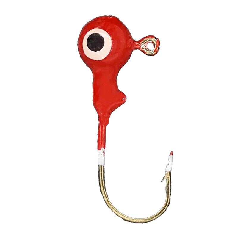 Head Hunter Round Jig Head 1/32Oz 10Pk Flo Red