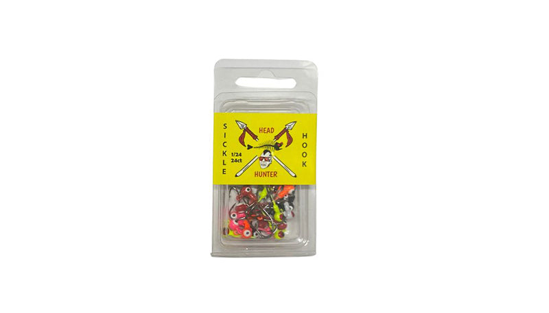 Head Hunter Round Jighead 1/24Oz 24Pc Assort Sickl