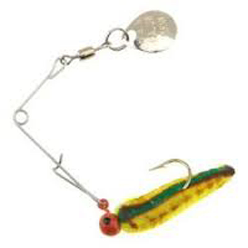 H & H Cajun Grub Spin-Nickel 1/32Oz Fire Orange Craw
