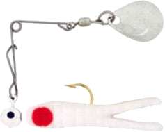 H & H Cajun King Spin-Nickel 1/4Oz White/Red Dot