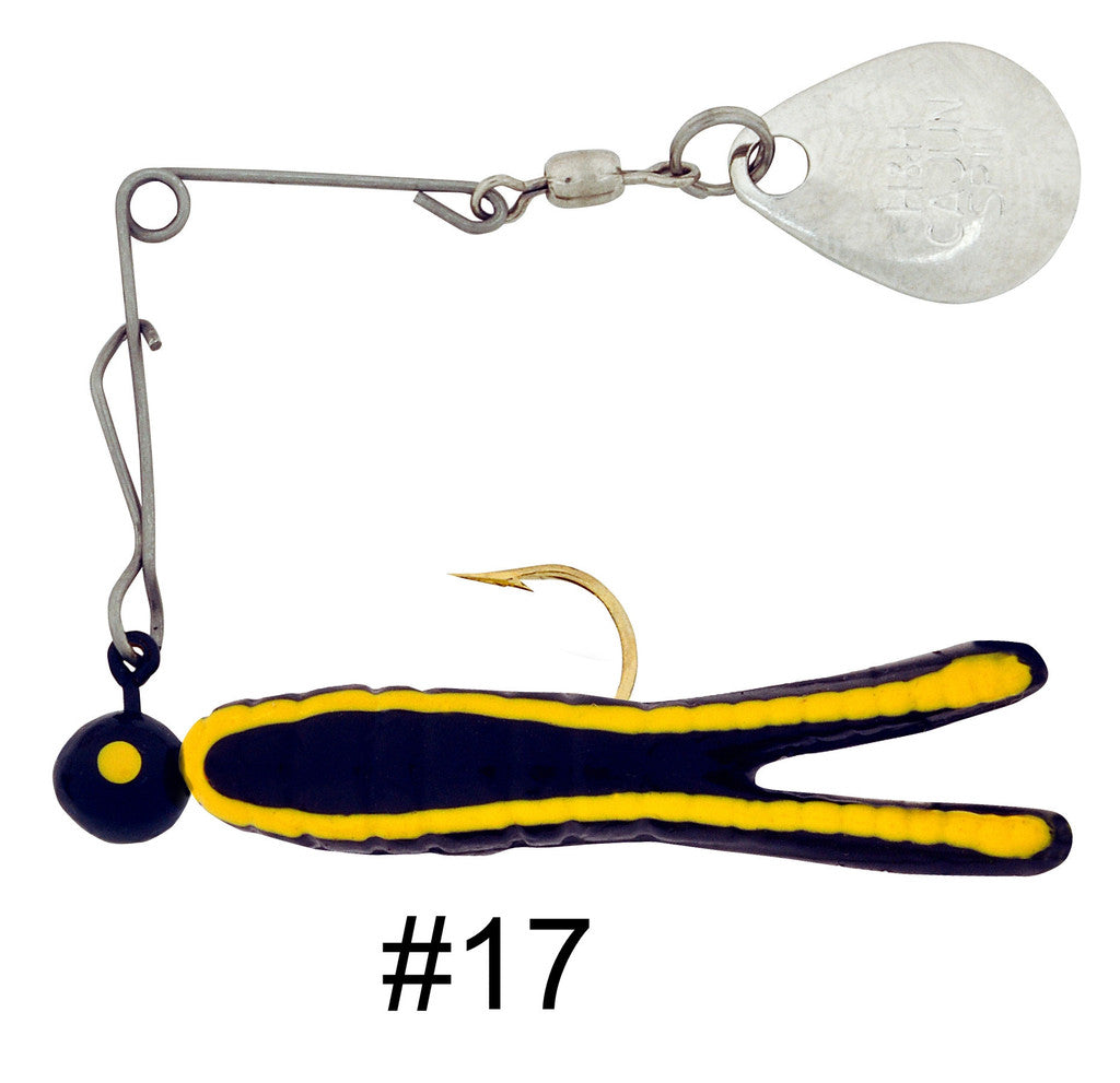 H & H Cajun King Spin-Nickel 1/4Oz Black/Yell Str