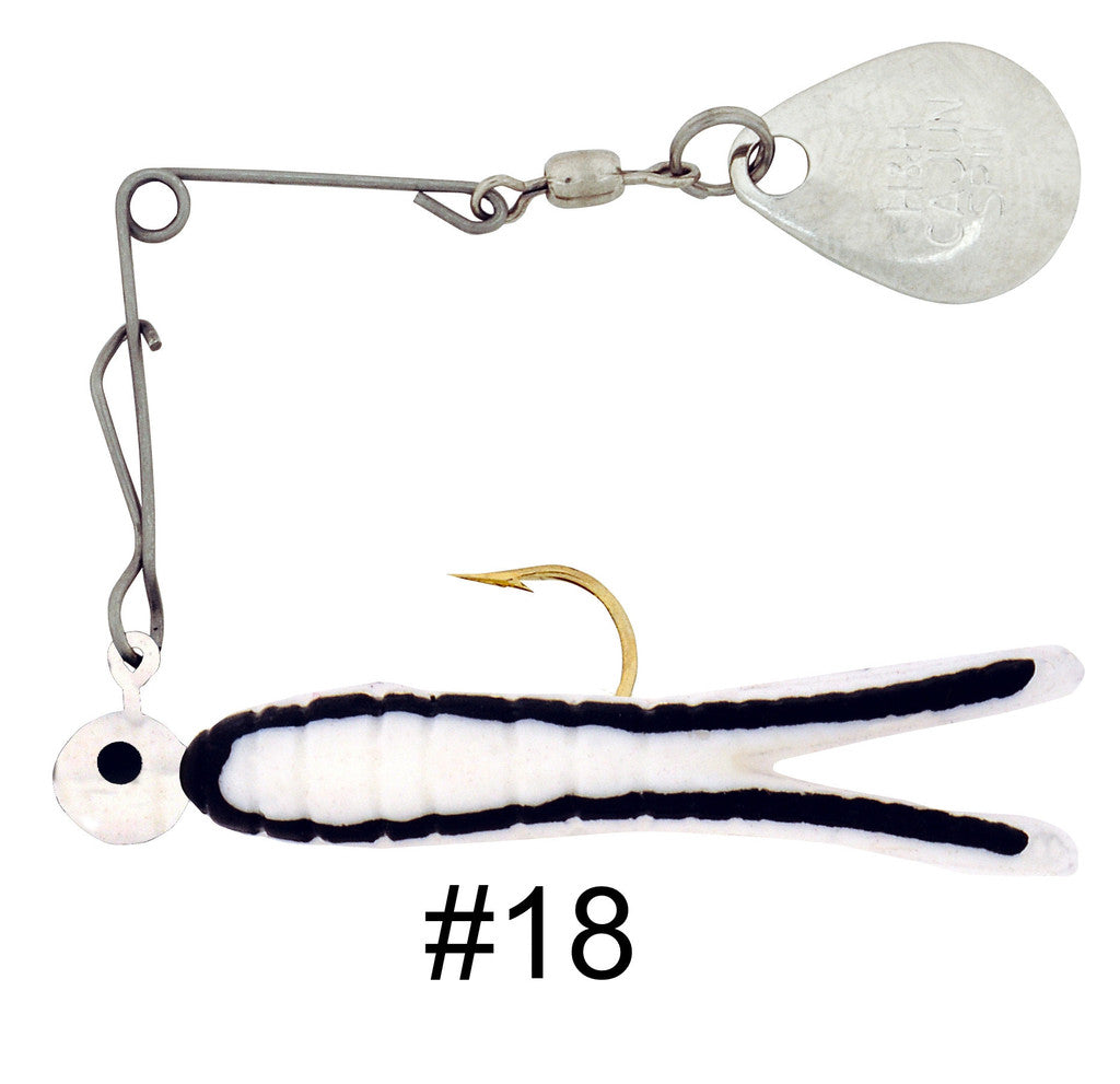 H & H Cajun King Spin-Nickel 1/4Oz White/Blk Str