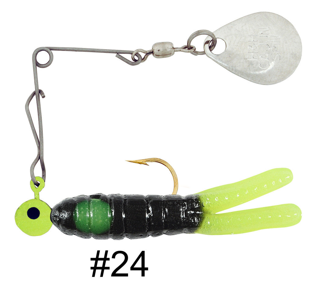 H & H Cajun King Spin-Nickel 1/4Oz Black/Chart Tl