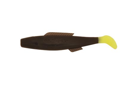 H & H Cocahoe Minnow Tail 3In 10Pk Black/Chat Tail