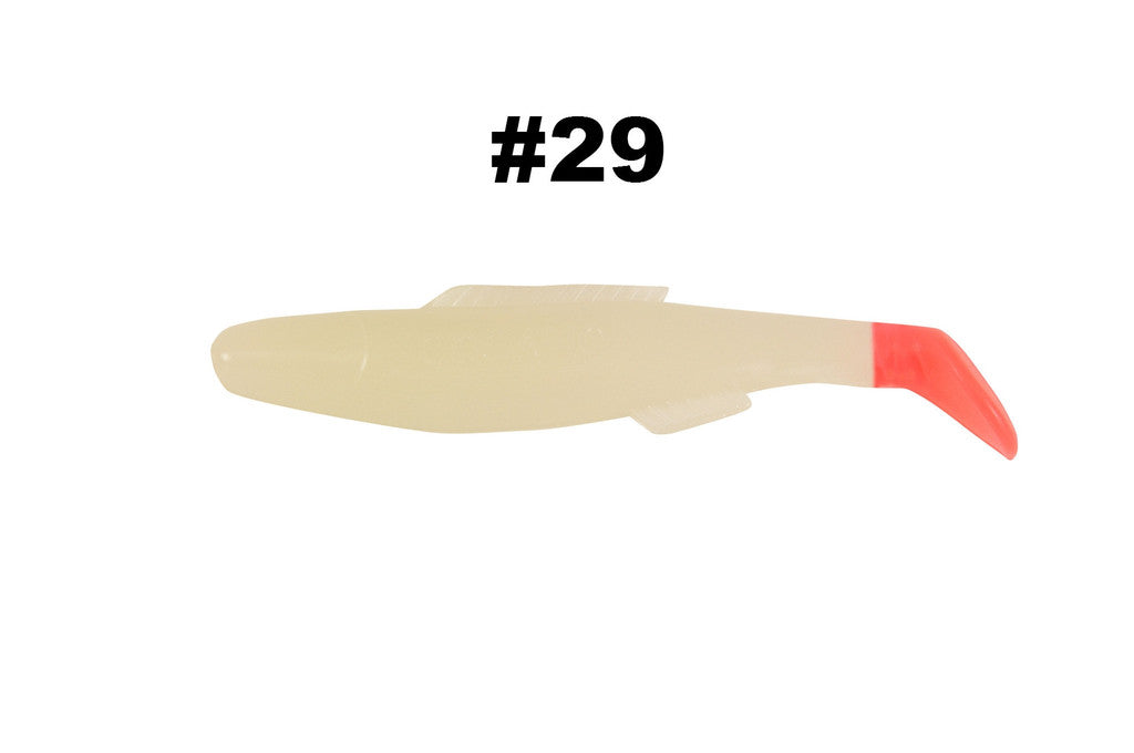 H & H Cocahoe Minnow Tail 3In 10Pk Glo/Fire Tail