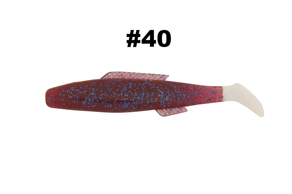 H & H Cocahoe Minnow Tail 3In 10Pk Pur/Blu Glt/Wht