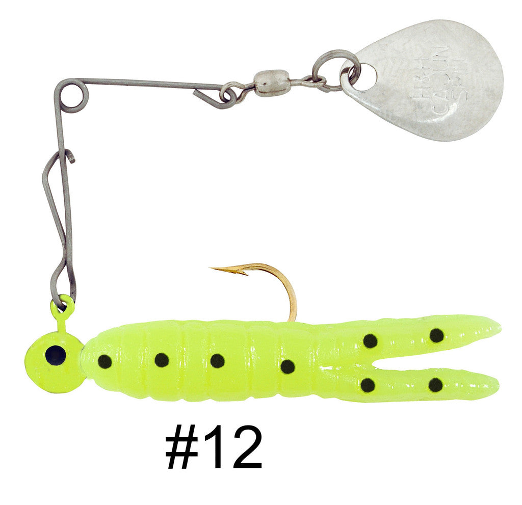 H & H Cajun Spin-Nickel 1/16Oz Chart/Blk Dots