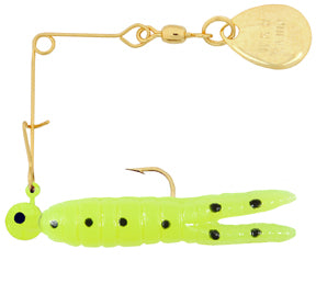 H & H Cajun Spin-Gold 1/16Oz Chart/Blk Dots
