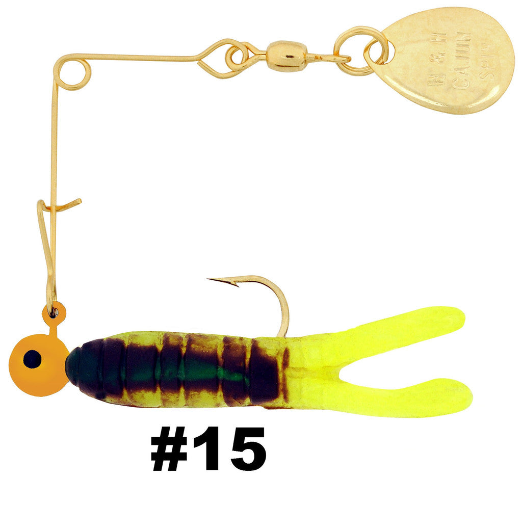 H & H Cajun Spin-Gold 1/16Oz Chart Craw