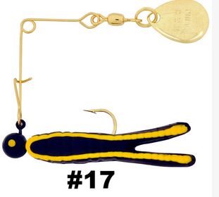 H & H Cajun Spin-Gold 1/16Oz Black/Yell Str